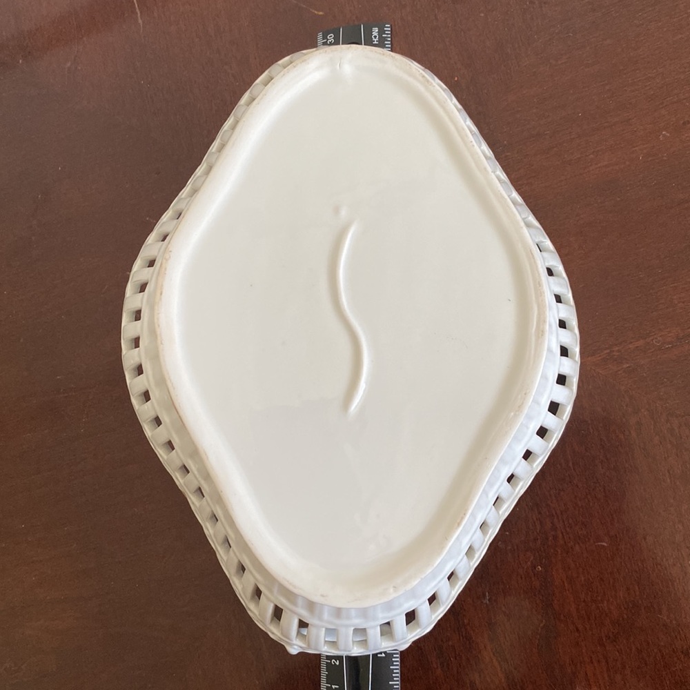 Hand Painted Porcelain Decorative Basket - Picture 11 of 11